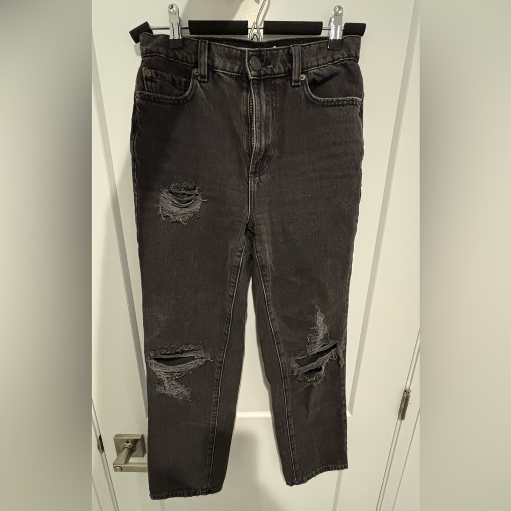Garage Distressed Black Jeans